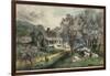 American Homestead Spring-Currier & Ives-Framed Giclee Print