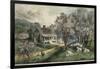 American Homestead Spring-Currier & Ives-Framed Giclee Print