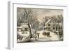 American Homestead Winter-Currier & Ives-Framed Giclee Print