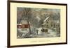 American Homestead Winter-Currier & Ives-Framed Art Print