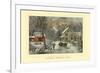 American Homestead Winter-Currier & Ives-Framed Art Print