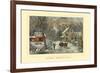 American Homestead Winter-Currier & Ives-Framed Art Print