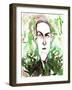 American horror and science fiction writer Howard Phillips Lovecraft; caricature-Neale Osborne-Framed Giclee Print