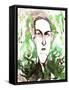 American horror and science fiction writer Howard Phillips Lovecraft; caricature-Neale Osborne-Framed Stretched Canvas