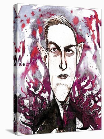 American horror and science fiction writer Howard Phillips Lovecraft; caricature-Neale Osborne-Stretched Canvas