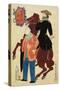 American Horseman and a Chinese, January 1861-Utagawa Yoshiiku-Stretched Canvas