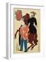 American Horseman and a Chinese, January 1861-Utagawa Yoshiiku-Framed Giclee Print