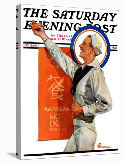 "American Hot Dogs," Saturday Evening Post Cover, May 14, 1927-Elbert Mcgran Jackson-Stretched Canvas