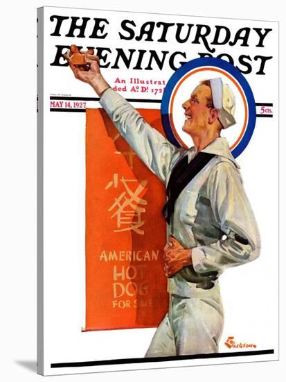 "American Hot Dogs," Saturday Evening Post Cover, May 14, 1927-Elbert Mcgran Jackson-Stretched Canvas