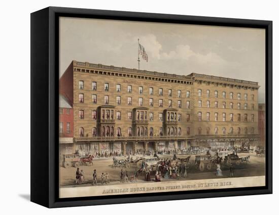 American House Hotel - Hanover Street-Lewis Rice-Framed Stretched Canvas