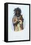 American Indian Engraving-J. Harris-Framed Stretched Canvas