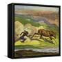 American Indian Hunting a Deer-Ernest Henry Griset-Framed Stretched Canvas