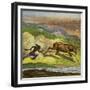 American Indian Hunting a Deer-Ernest Henry Griset-Framed Giclee Print