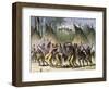 American Indian War Dance near the Lawrence River during “” the French and Indian War” (1754-1763)-null-Framed Giclee Print