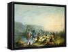 American Indians at Sunrise Breakfast-Alfred Jacob Miller-Framed Stretched Canvas