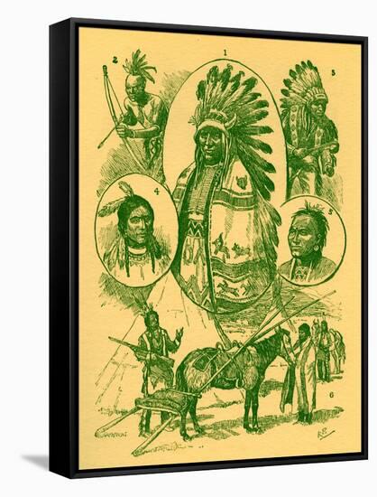 American Indians in 19th century-Robert Prowse-Framed Stretched Canvas