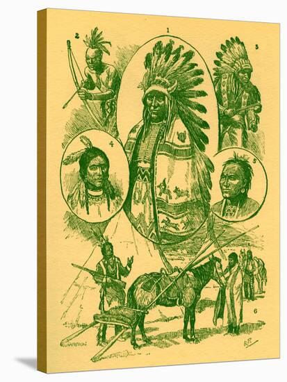 American Indians in 19th century-Robert Prowse-Stretched Canvas