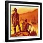 American Indians Looking at Invaders' Ship-English School-Framed Giclee Print