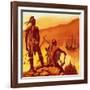 American Indians Looking at Invaders' Ship-English School-Framed Giclee Print