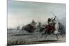 American Indians on Bison Hunt-Alfred Jacob Miller-Mounted Premium Giclee Print