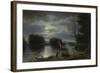 American Indians Stag Hunting by Night, Mississippi, 1863-Henry Lewis-Framed Giclee Print