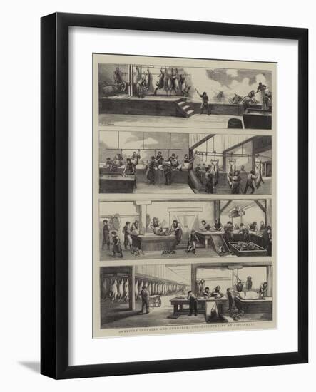 American Industry and Commerce, Hog-Slaughtering at Cincinnati-null-Framed Giclee Print