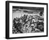 American Infantry in WWI Leaving their Trench to Advance Against the Germans, 1918-American Photographer-Framed Photographic Print