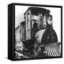 American Inventor Thomas Alva Edison on Board an Electric Railroad, 1892-null-Framed Stretched Canvas