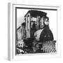 American Inventor Thomas Alva Edison on Board an Electric Railroad, 1892-null-Framed Giclee Print