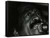 American Jump Blues Singer Jimmy Witherspoon Performing at the Bell, Codicote, Hertfordshire, 1981-Denis Williams-Framed Stretched Canvas