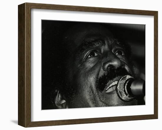 American Jump Blues Singer Jimmy Witherspoon Performing at the Bell, Codicote, Hertfordshire, 1981-Denis Williams-Framed Photographic Print