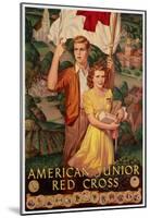 American Junior Red Cross WWII War Propaganda Art Print Poster-null-Mounted Poster