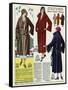 American Ladies Coat Fashion 1924-null-Framed Stretched Canvas