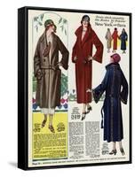 American Ladies Coat Fashion 1924-null-Framed Stretched Canvas