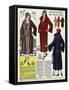 American Ladies Coat Fashion 1924-null-Framed Stretched Canvas