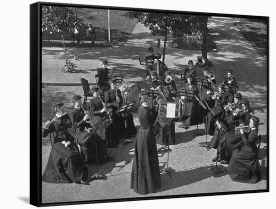 American Ladies' Military Band-null-Framed Stretched Canvas