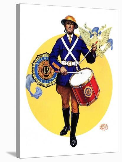 "American Legion Drummer,"October 7, 1933-Edgar Franklin Wittmack-Stretched Canvas