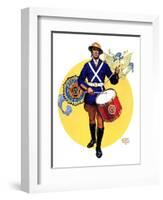 "American Legion Drummer,"October 7, 1933-Edgar Franklin Wittmack-Framed Giclee Print