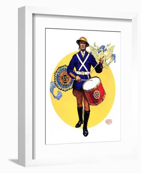 "American Legion Drummer,"October 7, 1933-Edgar Franklin Wittmack-Framed Giclee Print