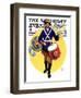 "American Legion Drummer," Saturday Evening Post Cover, October 7, 1933-Edgar Franklin Wittmack-Framed Giclee Print