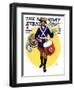 "American Legion Drummer," Saturday Evening Post Cover, October 7, 1933-Edgar Franklin Wittmack-Framed Giclee Print