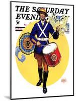 "American Legion Drummer," Saturday Evening Post Cover, October 7, 1933-Edgar Franklin Wittmack-Mounted Giclee Print