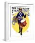 "American Legion Drummer," Saturday Evening Post Cover, October 7, 1933-Edgar Franklin Wittmack-Framed Giclee Print