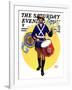 "American Legion Drummer," Saturday Evening Post Cover, October 7, 1933-Edgar Franklin Wittmack-Framed Giclee Print