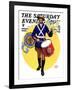 "American Legion Drummer," Saturday Evening Post Cover, October 7, 1933-Edgar Franklin Wittmack-Framed Giclee Print