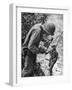 American Lieutenant Carrying Micronesian Baby He Found in cave Japanese Soldiers Holed Up There-W^ Eugene Smith-Framed Photographic Print