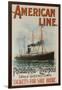 American Line Philadelphia and Liverpool Cruise Line Travel Poster-null-Framed Giclee Print