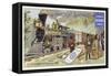 American Locomotive, 1860-null-Framed Stretched Canvas