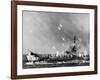 American LSM-R Launches Rockets at Okinawa-null-Framed Photographic Print