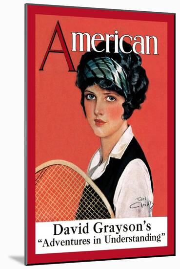 American Magazine: Tennis-null-Mounted Art Print